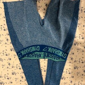 Gymshark Blue Athletic Leggings Seamless Design